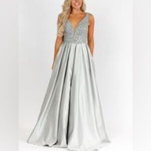 Vienna Prom Silver Gown
